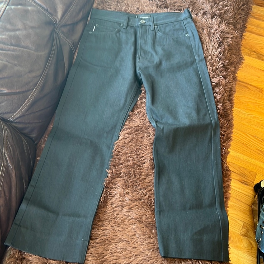 BALENCIAGA SLIM BLACK CROPPED JEAN